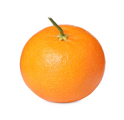 Fresh ripe juicy tangerine isolated on white