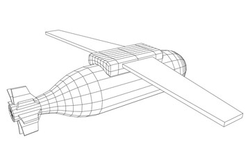 Aerial Weapon Guided Smart Bomb with Wings