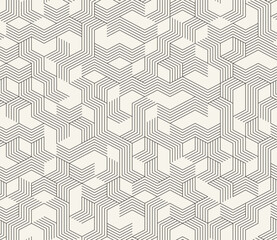 Vector seamless pattern. Repeating geometric elements. Stylish monochrome background design.