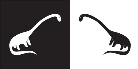 Illustration vector graphics of dinosaur icon © Sempulur