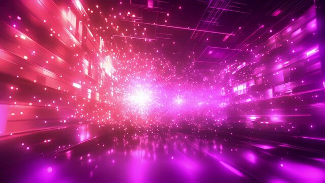 A 3D hologram of a pyrotechnic display lighting up the virtual stage and bringing an extra level of excitement and energy to the concert experience.