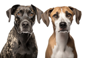 Dogs isolated on transparent or white background