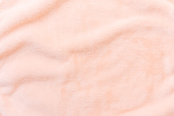 Background of soft pink fleece close up.