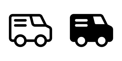 Editable delivery van vector icon. Vehicles, transportation, travel. Part of a big icon set family. Perfect for web and app interfaces, presentations, infographics, etc