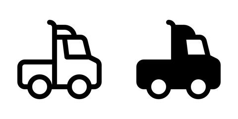 Editable semi-trailer truck vector icon. Vehicles, transportation, travel. Part of a big icon set family. Perfect for web and app interfaces, presentations, infographics, etc