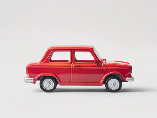 Modern car alike kid toy isolated on white background. Studio photography. 