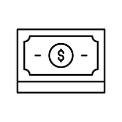 Money icon vector stock illustration