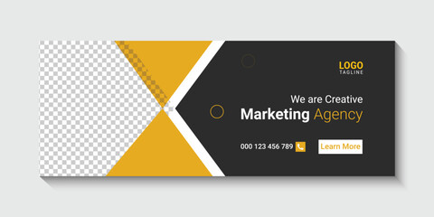 Obraz premium Vector digital marketing facebook cover template design