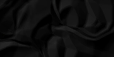 Fototapeta premium Dark black paper crumpled texture. black fabric crushed textured crumpled. Black wrinkly backdrop paper background. panorama grunge wrinkly paper texture background, crumpled pattern texture.