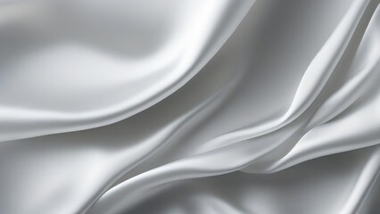 Fototapeta premium White gray satin texture that is white silver fabric silk panorama background with beautiful soft blur pattern natural