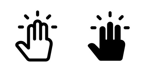 Editable three fingers tap vector icon. Part of a big icon set family. Perfect for web and app interfaces, presentations, infographics, etc