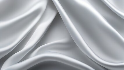 White gray satin texture that is white silver fabric silk panorama background with beautiful soft blur pattern natural