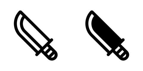 Editable knife, machete, hunting knife vector icon. Part of a big icon set family. Perfect for web and app interfaces, presentations, infographics, etc - obrazy, fototapety, plakaty