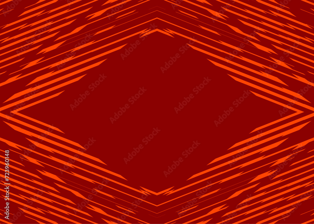 Poster abstract framed background with zigzag stripes pattern and with some copy space area