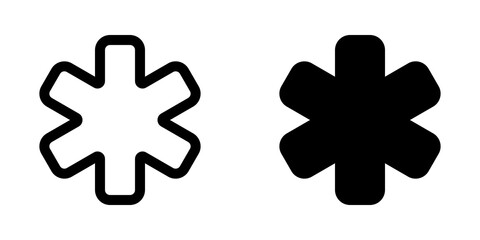 Editable asterisk vector icon. Part of a big icon set family. Perfect for web and app interfaces, presentations, infographics, etc