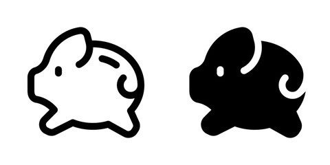 Editable piggy bank vector icon. Part of a big icon set family.  Finance, business, investment, accounting. Perfect for web and app interfaces, presentations, infographics, etc