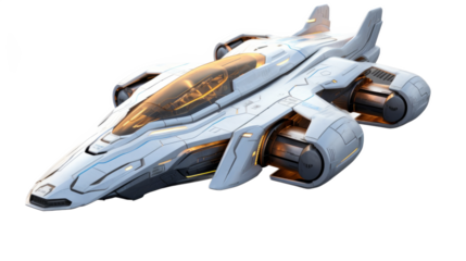 Spaceship. Isolated on a white background png like