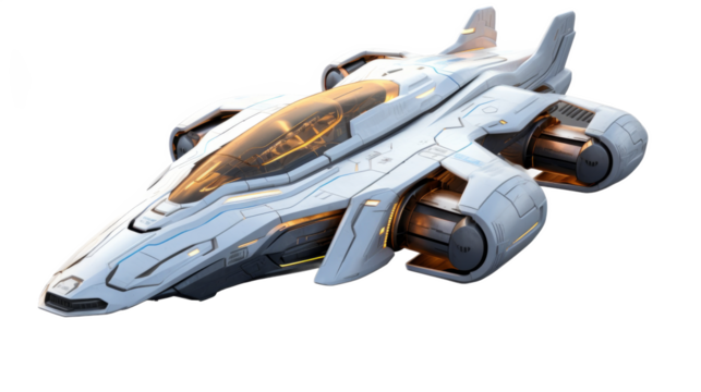 Spaceship. Isolated on a white background png like