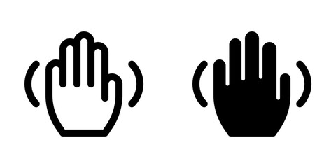 Editable hand gesture wave vector icon. Part of a big icon set family. Perfect for web and app interfaces, presentations, infographics, etc
