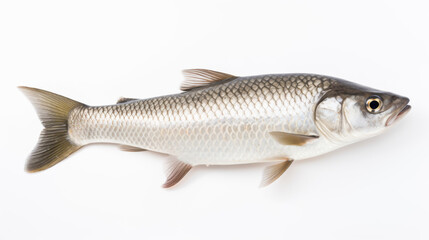 A Silver Carp on a white background