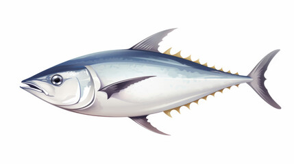 Fototapeta premium Fish - A Skipjack tuna on a white background