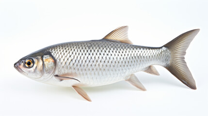 Fototapeta premium A Silver Carp on a white background