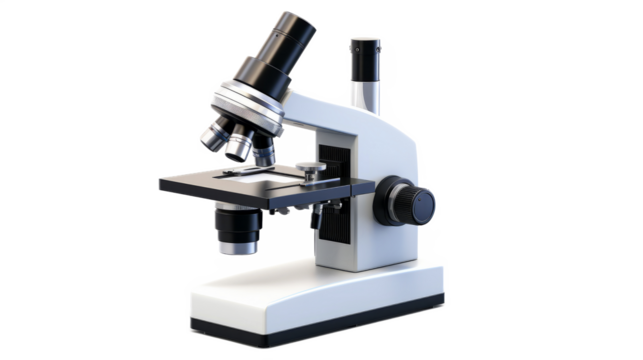 Microscope. Isolated on a white background png like