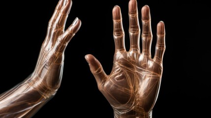 hand copy space 3D photo realistic UHD Wallpaper