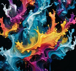 Abstract fluid colors . Generative AI