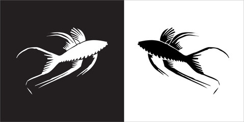 Illustration vector graphics of fish icon