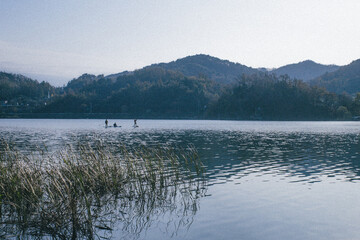 lake and mountains