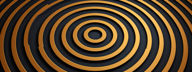 Obraz premium Elegant Dance of Black and Gold: A Mesmerizing Spiral Design Unveiled