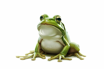 funny Green frog cartoon