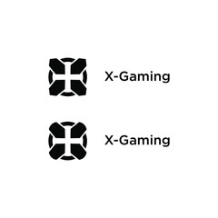 Obraz premium X gaming logo icon vector