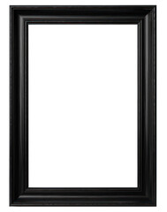 black rectangular frame isolated on a transparent background