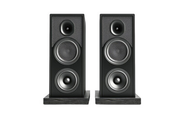 Multimedia Computer Speaker System - 2 speakers per pack, 7.5 inches isolated on Transparent background.