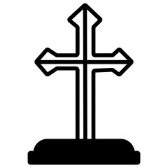 Catholicism glyph and line vector illustration