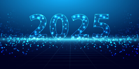 Technology Background 2025 New Year