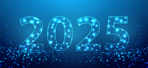 Technology Background 2025 New Year