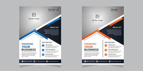 Digital marketing agency corporate business flyer brochure design template