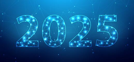 Technology Background 2025 New Year