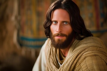 Serene portrait of jesus as the healer of nations Extending hope and restoration