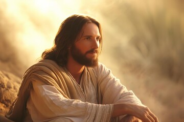 Serene portrait of jesus as the prince of peace Establishing heavenly order