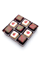 Close-Up of Chocolate Candy on White Background - 4K Ultra HD Image of Sweet Temptation