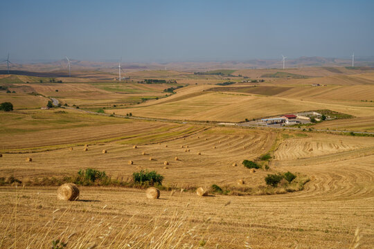 Country landscape near Oppido Lucano and San Chirico, Basilicata, Italy