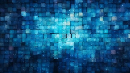 Radiant Serenity: Ethereal Fusion of Gray and Blue in Abstract Pixel Brilliance - A Mesmerizing Glowing Plastic Backdrop Infused with Modern Artistry and Technological Elegance