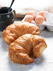 Close-Up of Fresh Croissant - 4K Ultra HD Image of Delicious Morning Treat