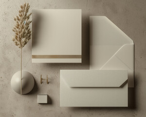 Luxurious Stationery: Textured Paper, Metallic Accents