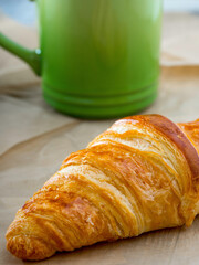 Close-Up of Fresh Croissant - 4K Ultra HD Image of Delicious Morning Treat