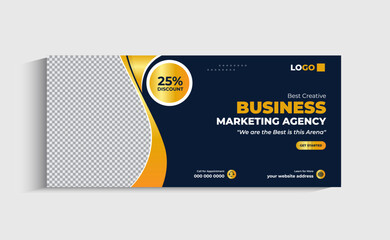 Digital marketing Facebook cover and web banner template